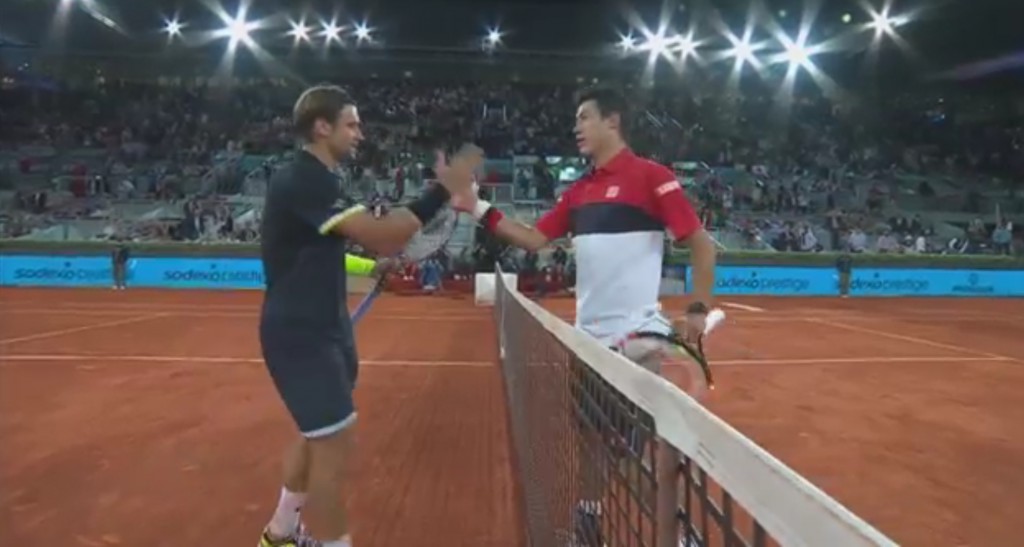 錦織圭 なるべく前に出てカットした 世界8位に快勝し準決勝進出 今季マスターズ第４戦 マドリードオープン Tennis Jp テニス ドット ジェイピー