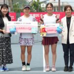 福島大会優勝の阿部宏美、準優勝の吉本菜月
